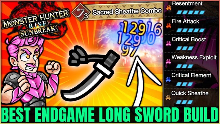 Sunbreak Long Sword is INSANE  – Best Endgame Build – All 5 Elements – Monster Hunter Rise Sunbreak!