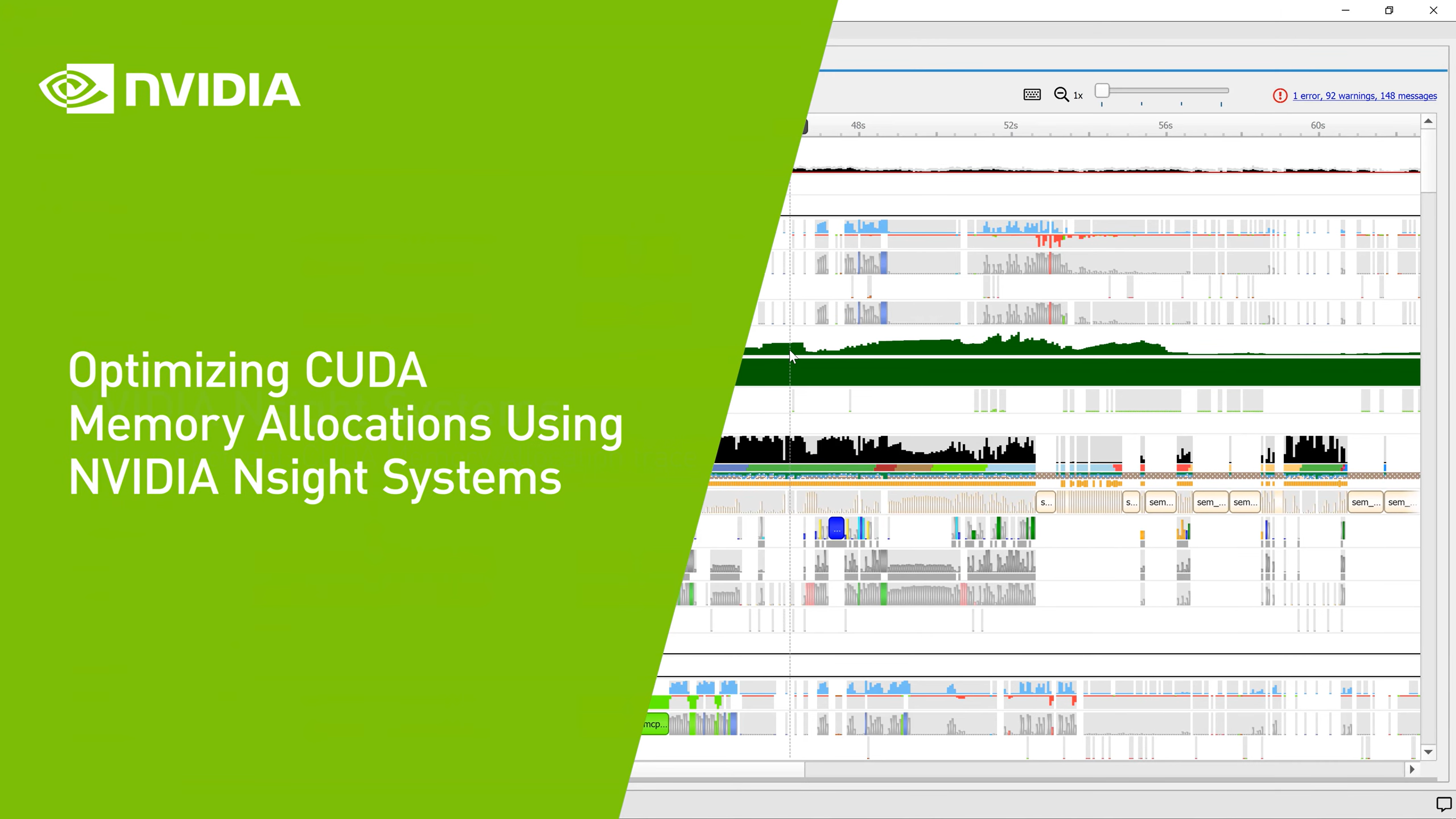 Watch video about optimizing CUDA memory allocations using NVIDIA Nsight Systems