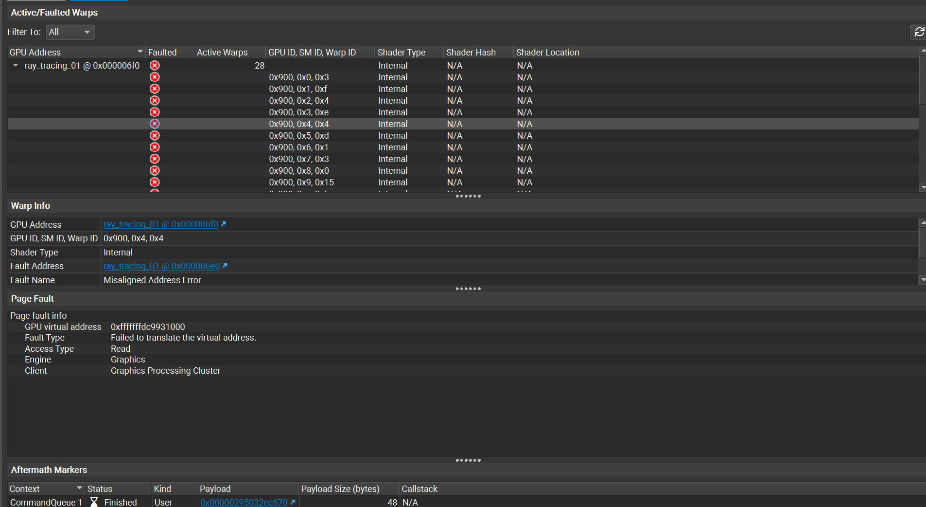 Nsight Aftermath SDK library Nsight Aftermath SDK library