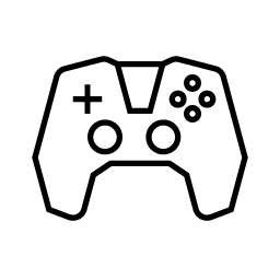 A controller icon representing gaming industry