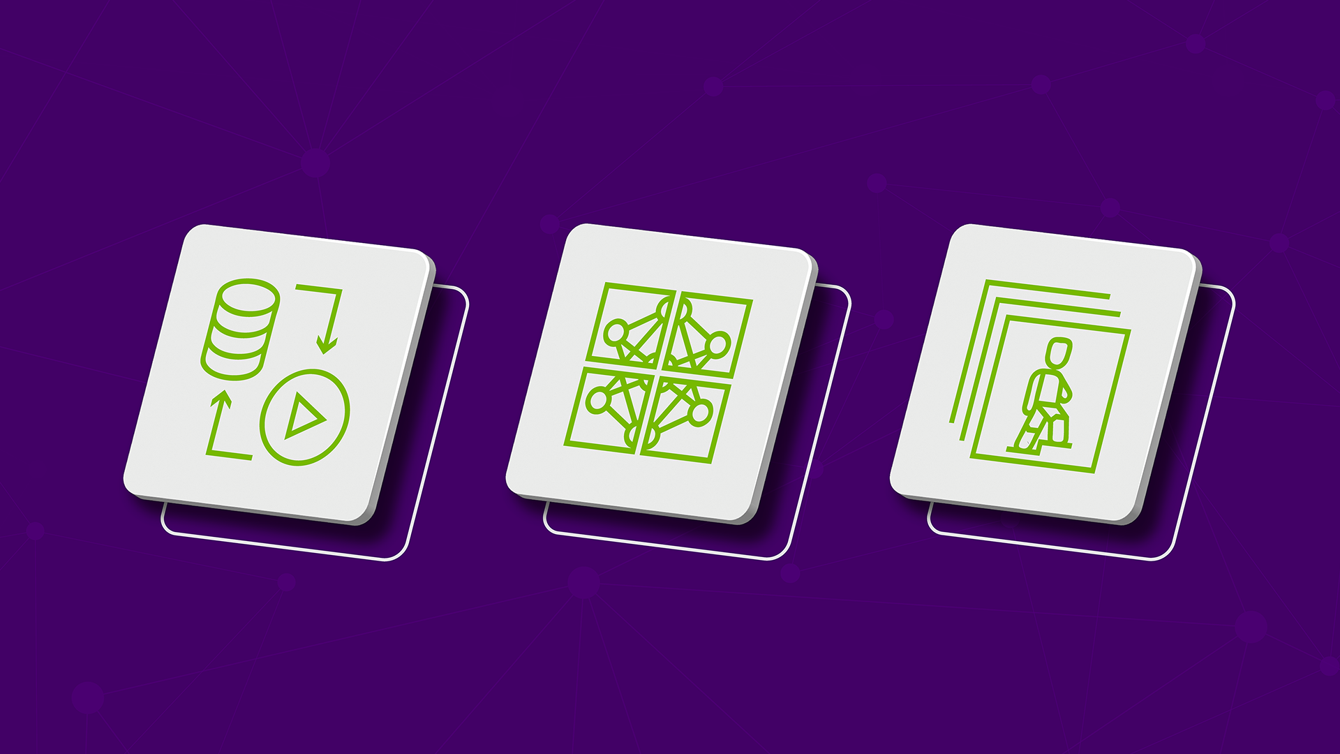 NeMo framework icons on a purple background.